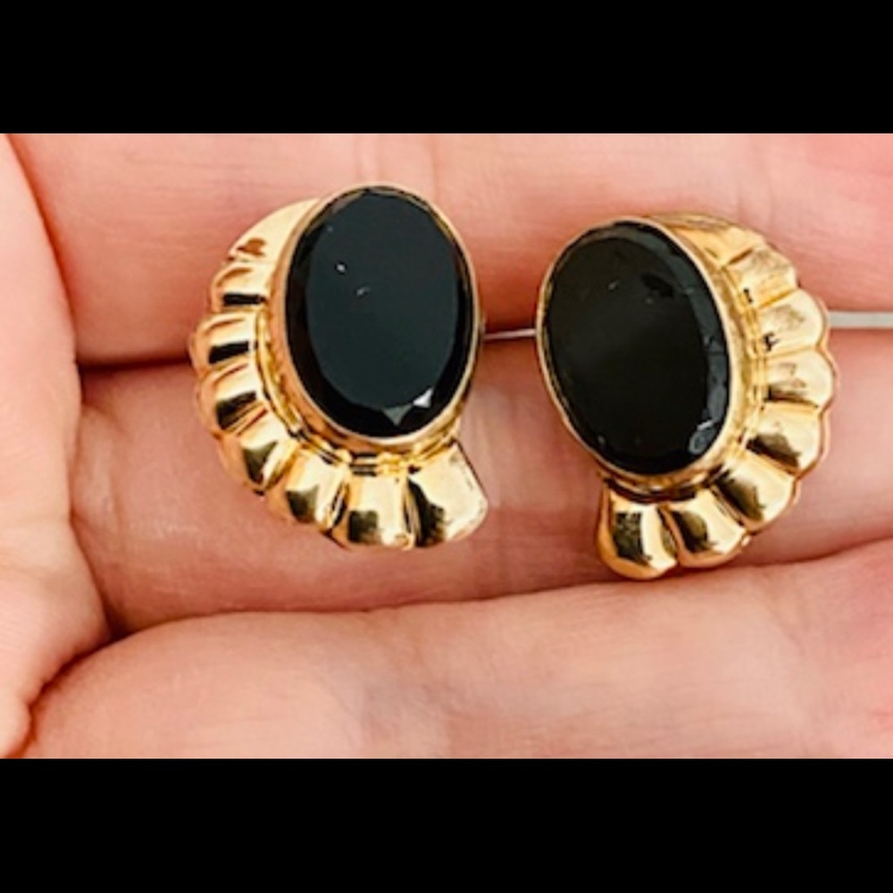 Gold earrings
